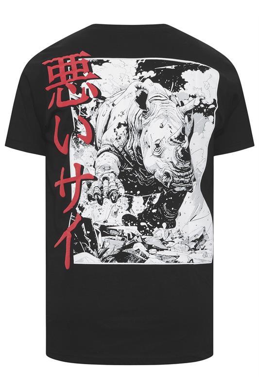 BadRhino Big & Tall Black Rhino Japanese Graphic T-Shirt | BadRhino 7