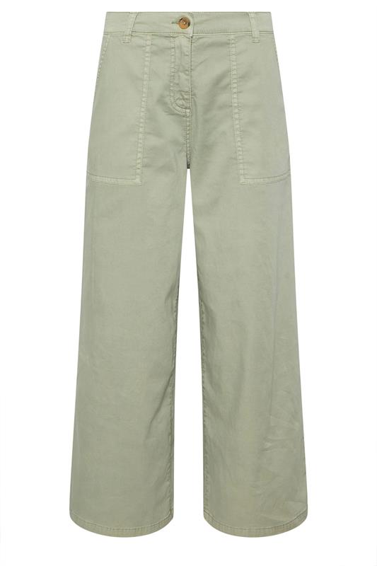 M&Co Petite Sage Green Midrise Wide Leg Cargo Trousers | M&Co 5