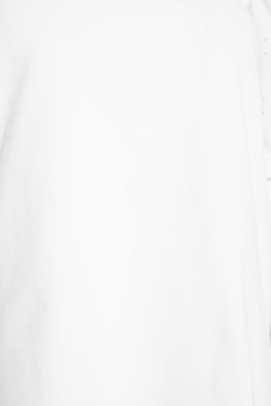 Petite White Broderie Anglaise Puff Sleeve T-Shirt | PixieGirl  5