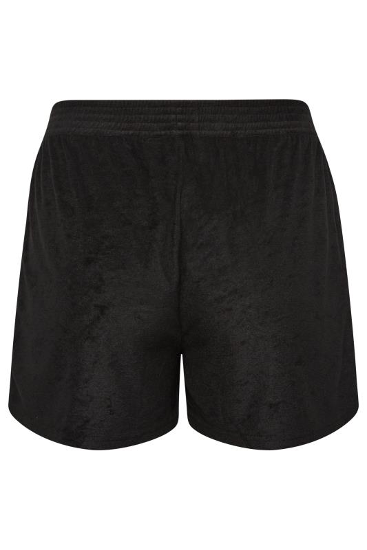 YOURS Plus Size Black Towelling Beach Shorts | Yours Clothing 7