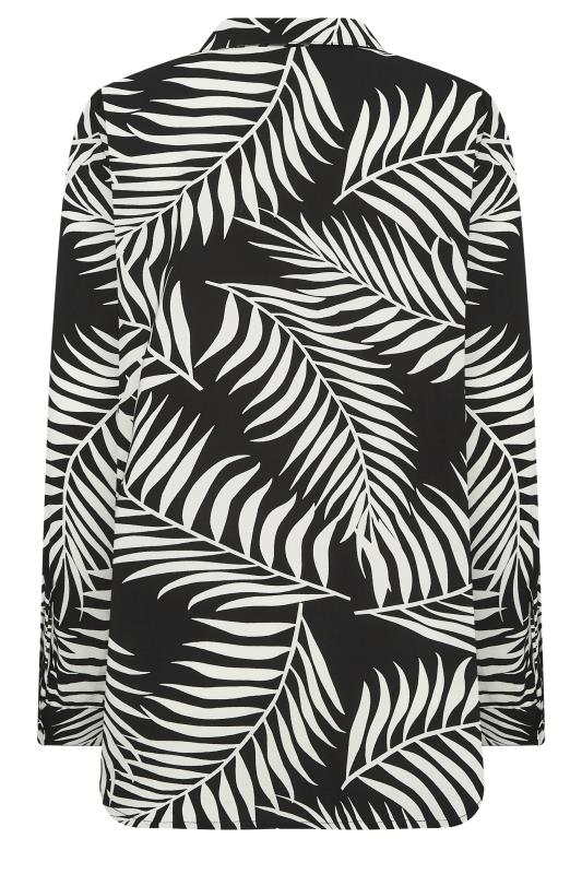 YOURS PETITE Plus Size Black Palm Print Shirt | Yours Clothing 7