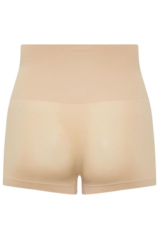 YOURSET Plus Size 2 PACK Black & Nude Seamless Control High Waisted Shorts | Yours Clothing 12