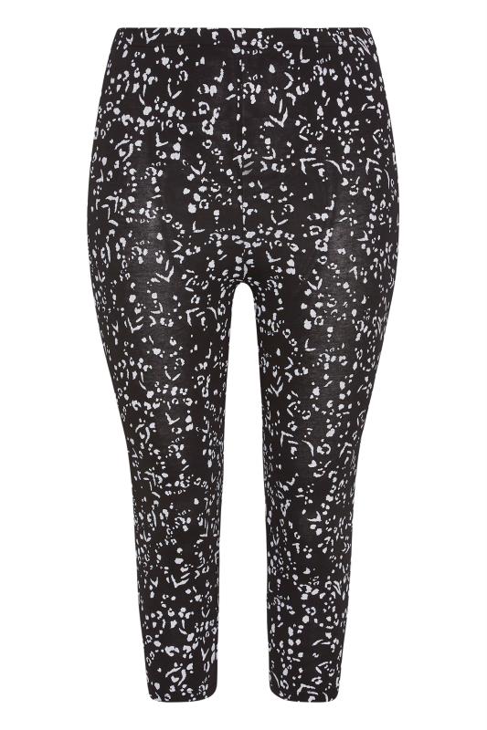 YOURS FOR GOOD 2 PACK Curve Black Animal Print Cropped Leggings_F.jpg