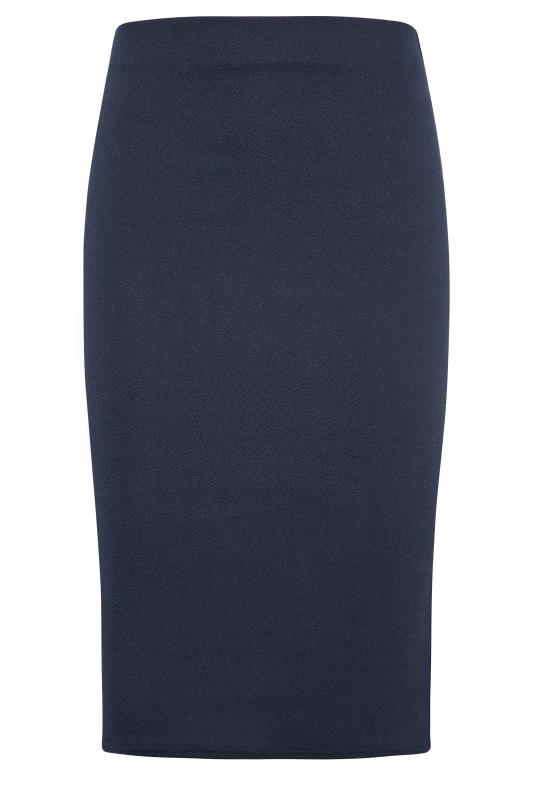 LTS Tall Navy Blue Stretch Midi Skirt | Long Tall Sally  4