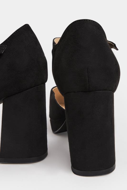 LIMITED COLLECTION Black Platform Court Shoes In Extra Wide EEE Fit | Yours Clothing 4