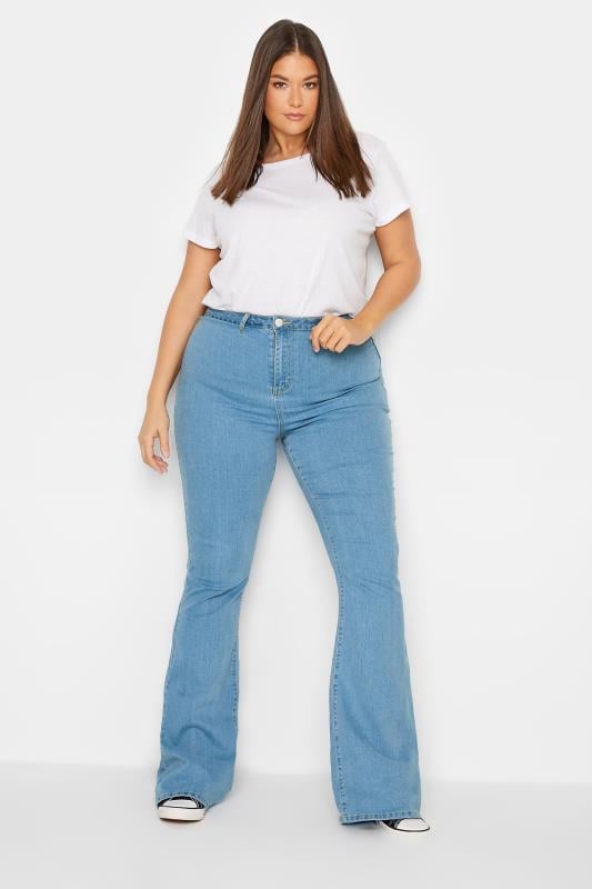 LTS Tall Women's Blue Flared Jeans | Long Tall Sally 2