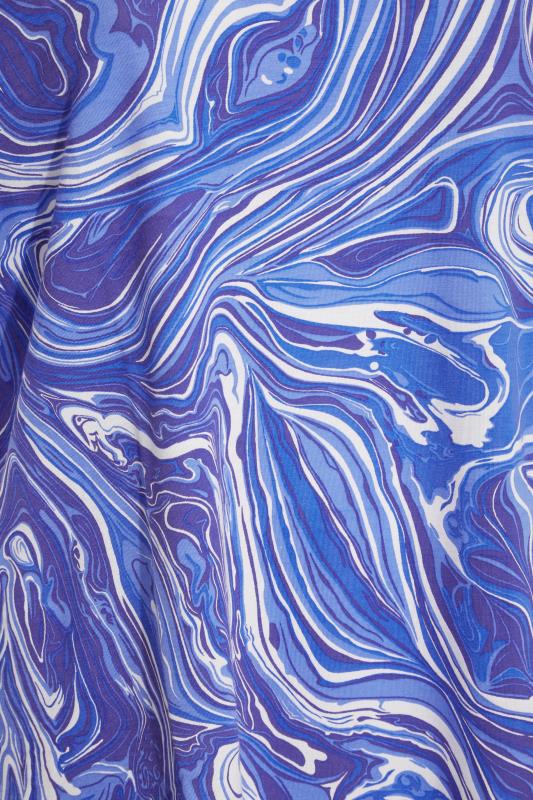 Curve Cobalt Blue Oversized Marble T-Shirt_Z.jpg
