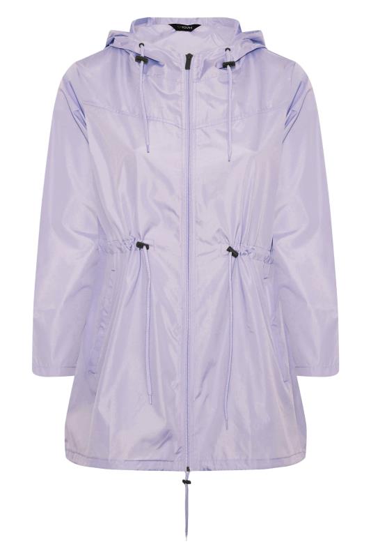 Plus Size Lilac Purple Pocket Parka | Yours Clothing 8
