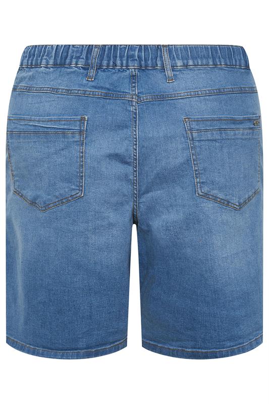 Kam Big & Tall Blue Elasticated Stretch Shorts | BadRhino 4