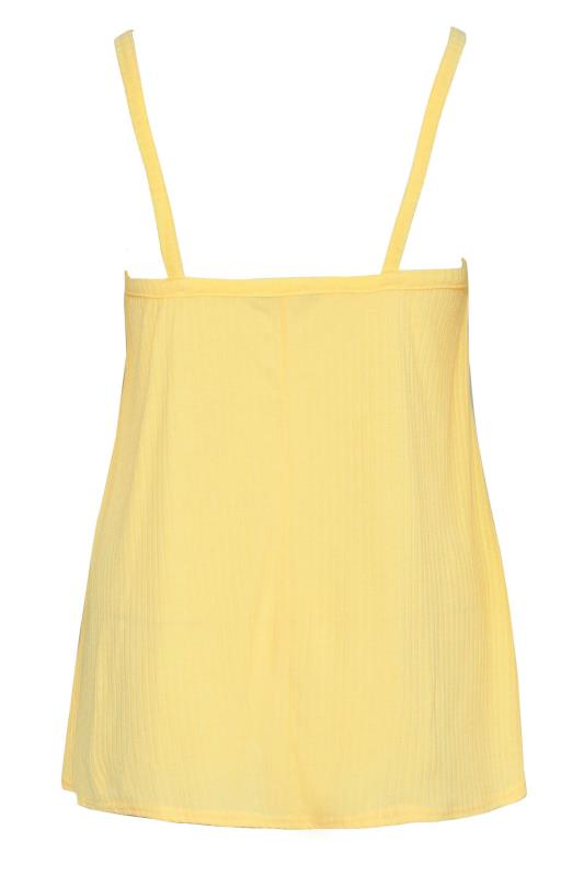 LIMITED COLLECTION Curve Lemon Yellow Ribbed Swing Cami Top 5