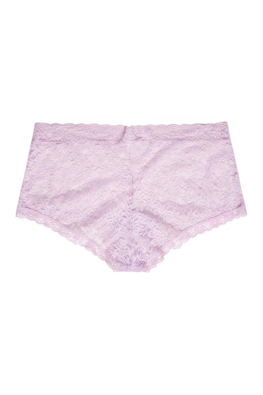 Plus Size 3 PACK Lilac Purple Lace Mid Rise Shorts | Yours Clothing  6