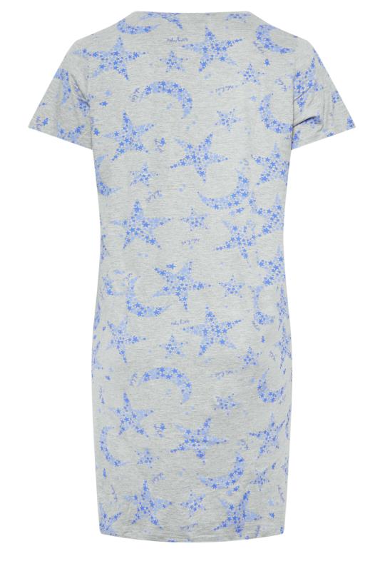 YOURS Curve Grey & Blue Star Print Nightdress | Yours Clothing 7