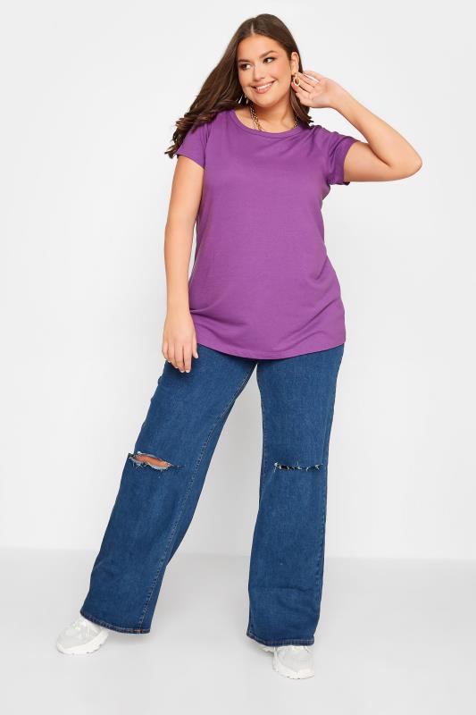 3 PACK Plus Size Purple & Pink T-Shirts | Yours Clothing 3