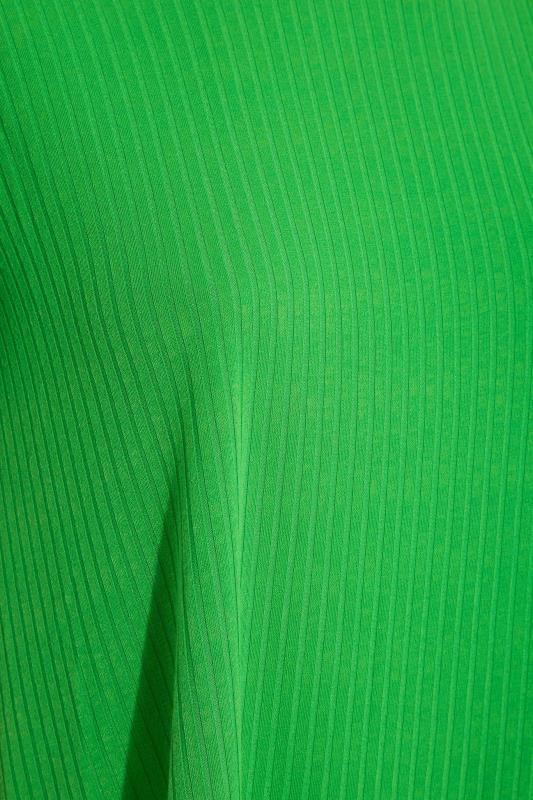 LIMITED COLLECTION Plus Size Apple Green Ribbed Swing Top | Yours Clothing 4