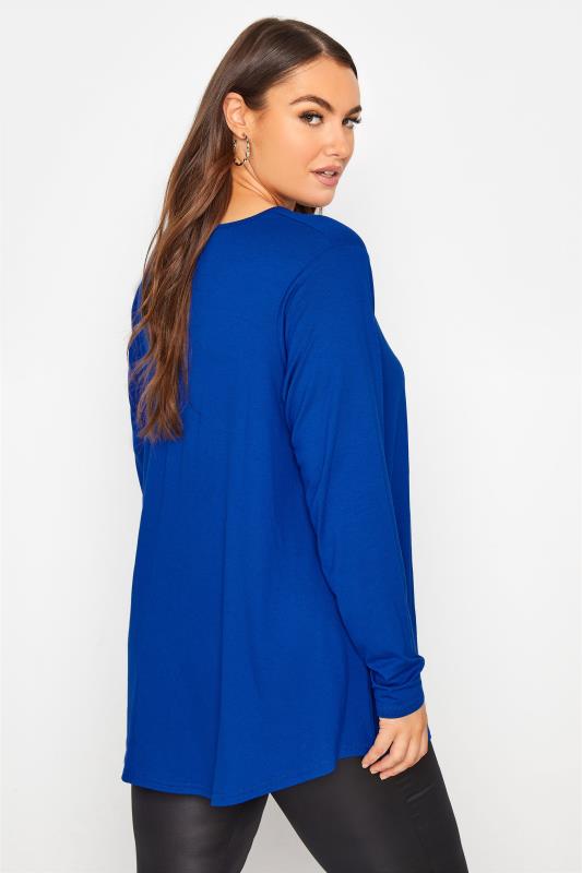 LIMITED COLLECTION Curve Royal Blue Swing Top 3
