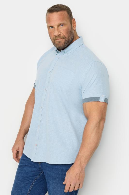  Grande Taille BadRhino Big & Tall Blue Slub Shirt