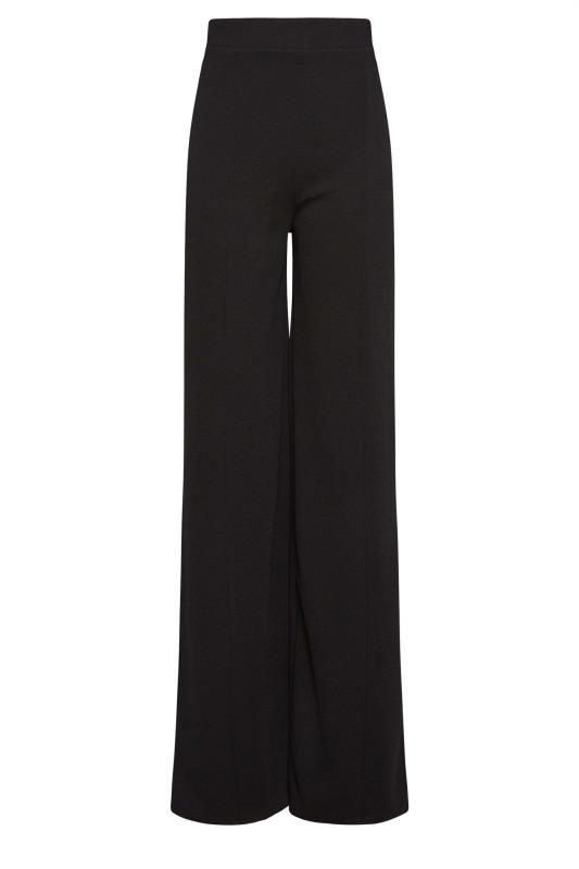 LTS Tall Black Pin Tuck Wide Leg Trousers | Long Tall Sally 5