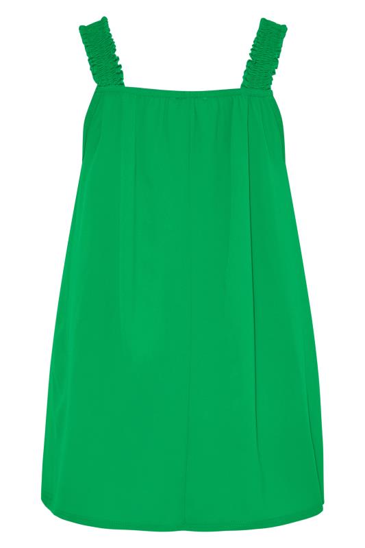 LIMITED COLLECTION Curve Green Shirred Strap Vest Top_Y.jpg