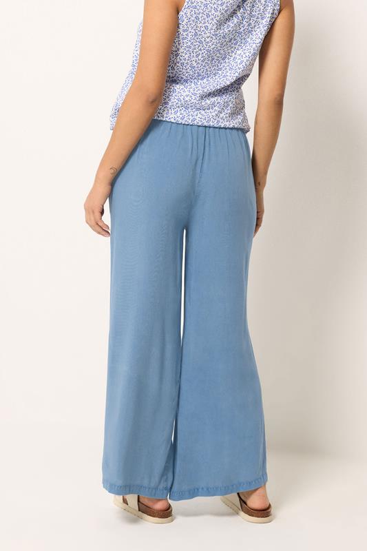 M&Co Light Blue Wide Leg Trousers | M&Co 2