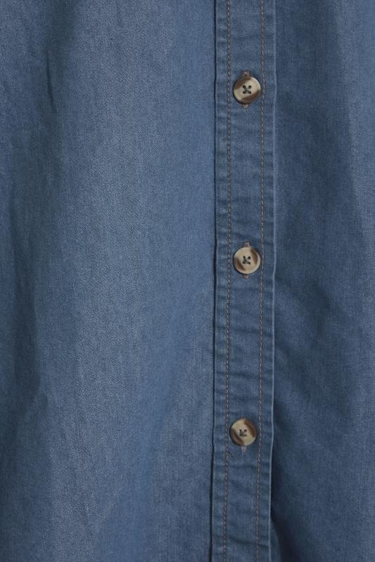 LTS Tall Blue Western Denim Shirt 5