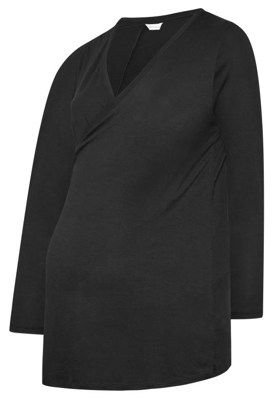 BUMP IT UP MATERNITY Plus Size Curve Black Waterfall Cardigan | Yours Clothing  6