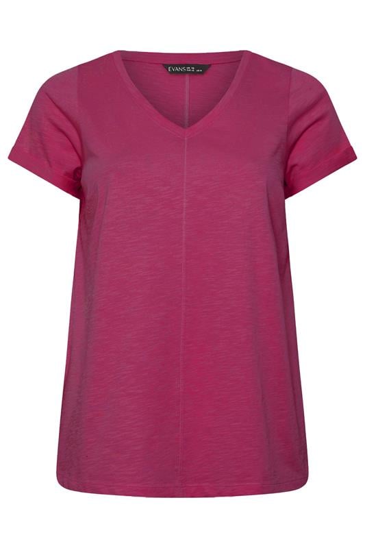 EVANS ESSENTIAL 3 Pack Black & Berry T-Shirts | Evans 9