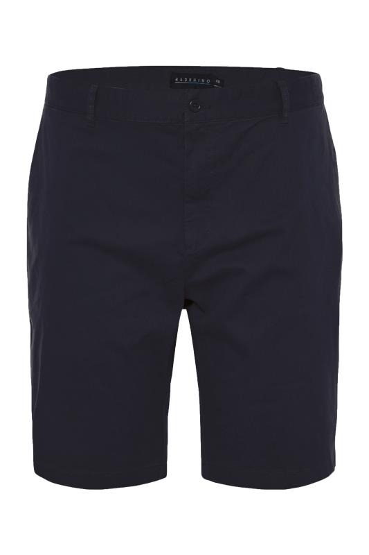 BadRhino Big & Tall Navy Blue Stretch Chino Shorts 5