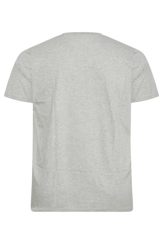 BadRhino Big & Tall Grey Marl Plain T-Shirt 4