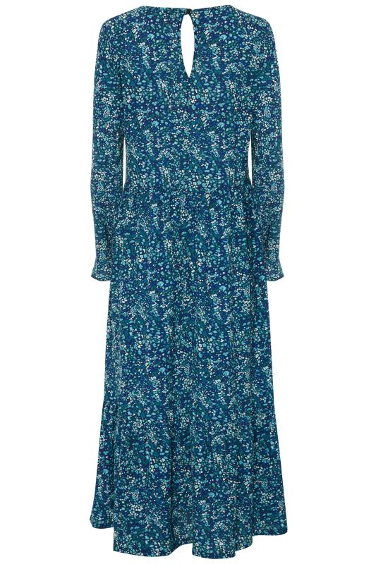 LTS Blue Animal Print Smock Midi Dress | Long Tall Sally