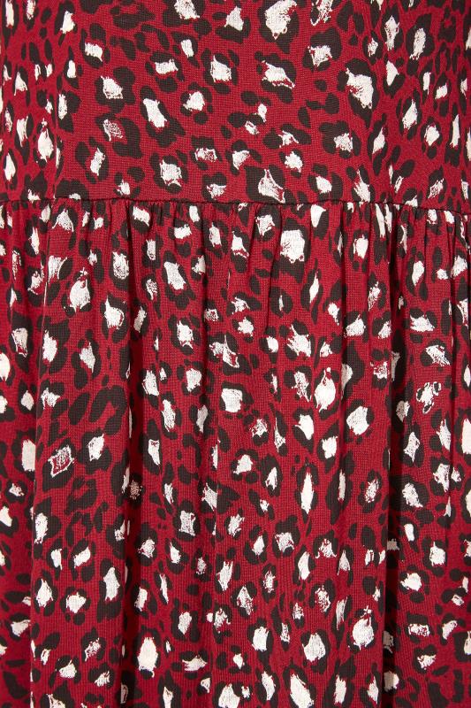 Tall Women's LTS Red Leopard Print Midaxi Dress | Long Tall Sally 5