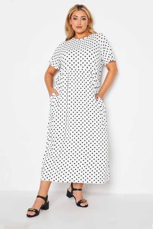 Plus Size  LIMITED COLLECTION White Smock Maxi Dress