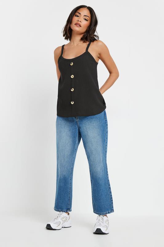 PixieGirl Petite Women's 2 PACK Black & White Button Down Cami Tops | PixieGirl 2