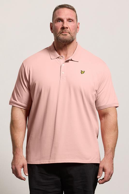 LYLE & SCOTT Big & Tall Grapefruit Pink Core Polo Shirt | BadRhino 1