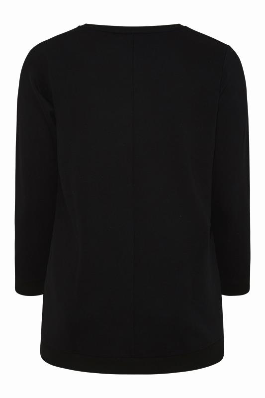 Plus Size Curve Black & Pink Leopard Print Colour Block Sweatshirt | Yours Clothing  6