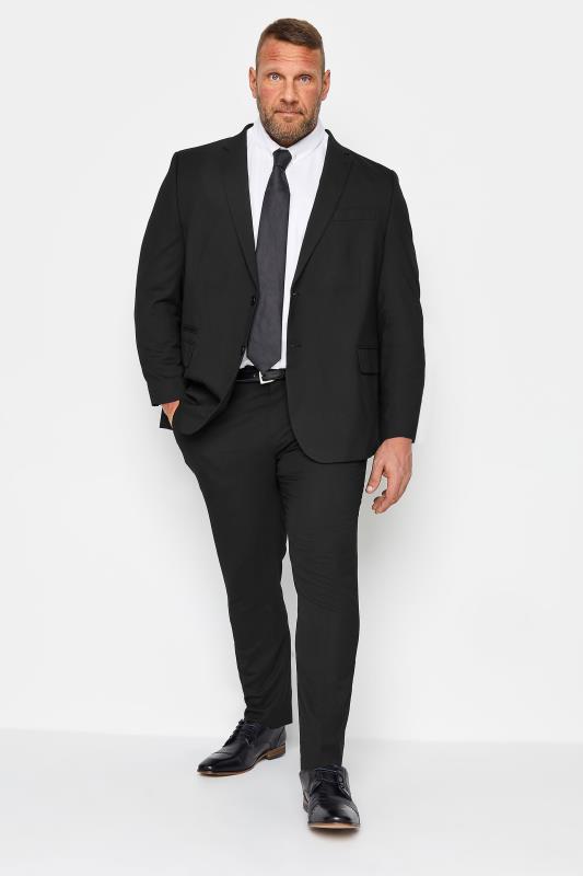 BadRhino Big & Tall Black Plain Suit Jacket | BadRhino 3
