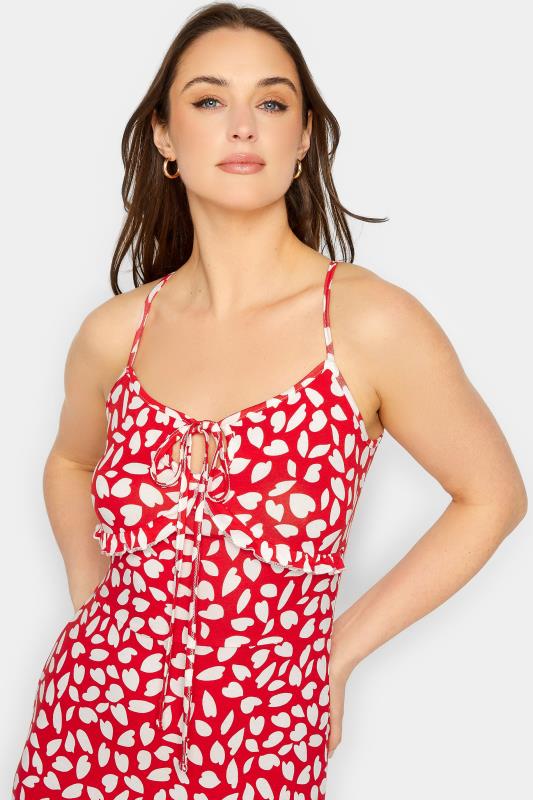 LTS Tall Women's Red Animal Markings Strappy Tie Front Dress | Long Tall Sally 4