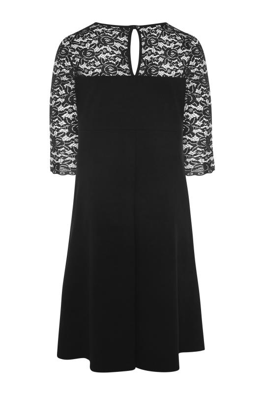 YOURS LONDON Plus Size Black Lace Sweetheart Midi Dress | Yours Clothing 7