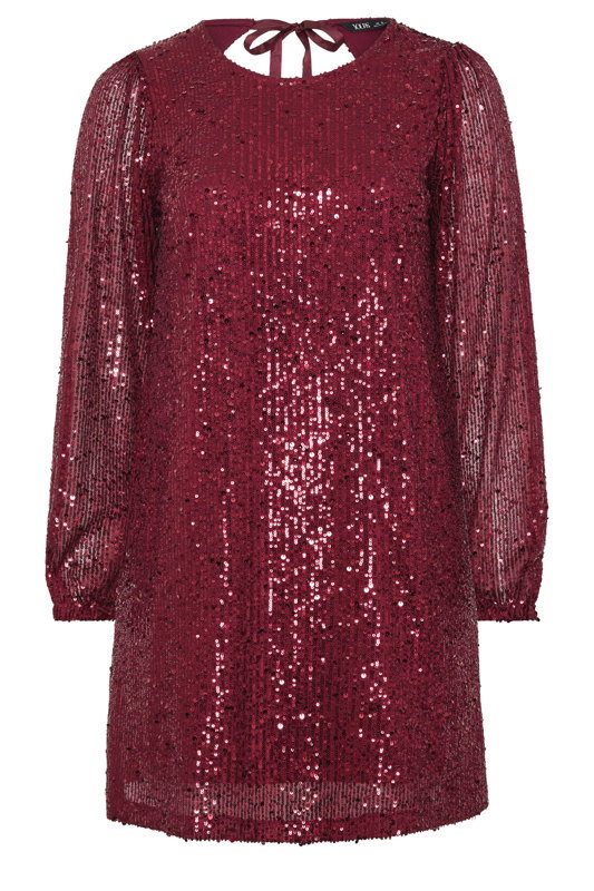 glitter sequin dress plus size YOURS Red Embellished party plus size dresses