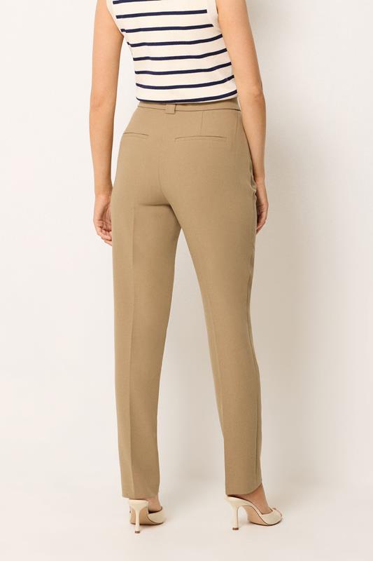 STAR Natural Brown Tailored Straight Leg Trousers | StarByJM 4