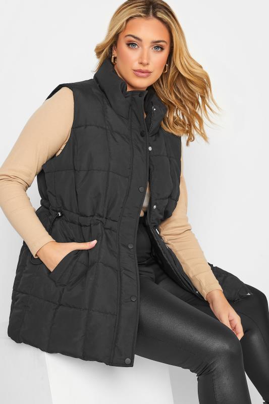  Tallas Grandes YOURS Curve Black Quilted Lightweight Gilet