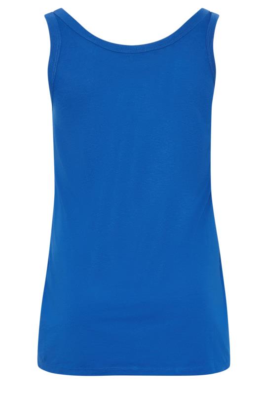 YOURS Plus Size Cobalt Blue Essential Vest Top | Yours Clothing  6
