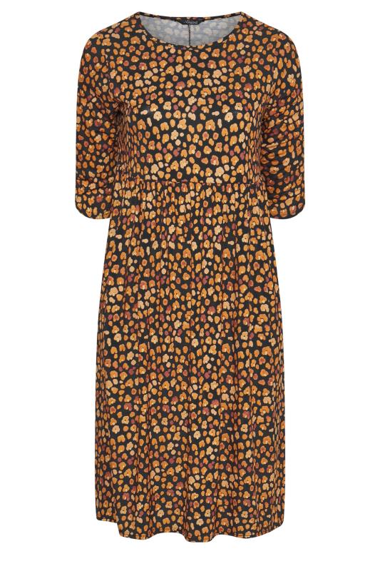 LIMITED COLLECTION Curve Black Leopard Print Smock Dress 6