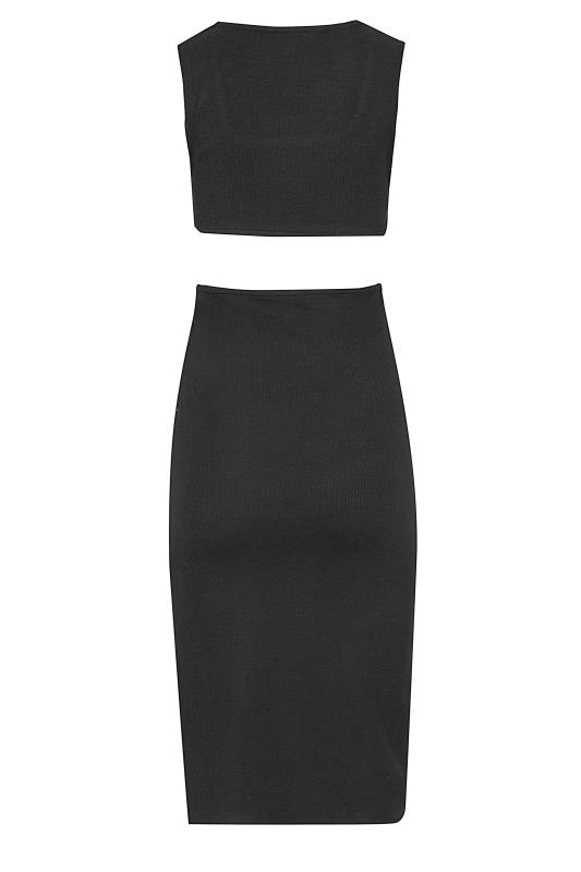 LTS Tall Black Cut Out Detail Mini Dress 7