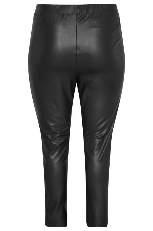 Black Faux Leather Look Split Hem Leggings_BK.jpg