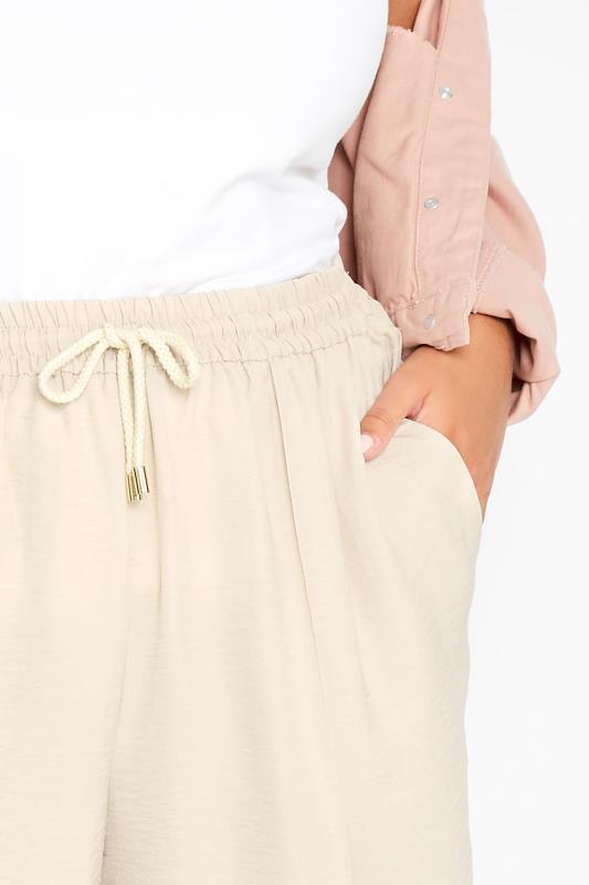Plus Size Natural Brown Lightweight Twill Shorts | Yours Clothing 3