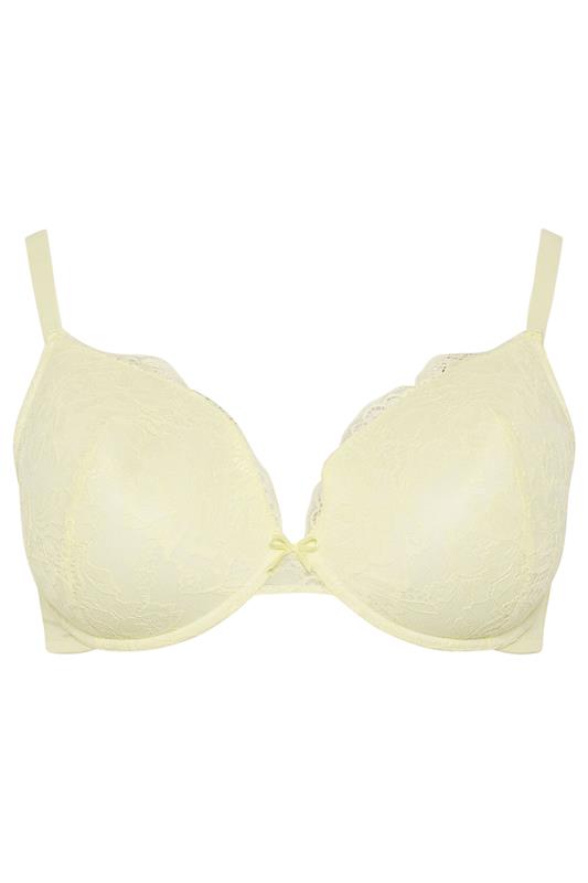 YOURSET 2 PACK Plus Size Yellow Lace T-Shirt Bras | Yours Clothing 9