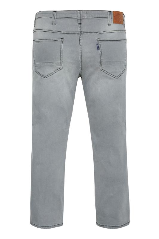 BadRhino Big & Tall Grey Stretch Jeans 5