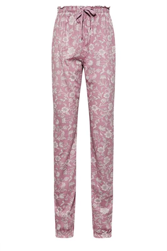 LTS Tall Women's Pink Floral Print Pyjama Bottoms | Long Tall Sally 6