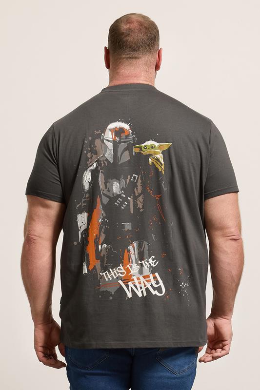 BadRhino Big & Tall Grey Mandalorian & Grogu Graphic T-Shirt | BadRhino 2