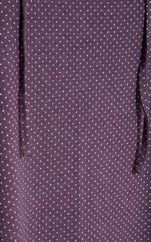 Plus Size Purple Polkadot Lace Up Top  | Yours Clothing 5
